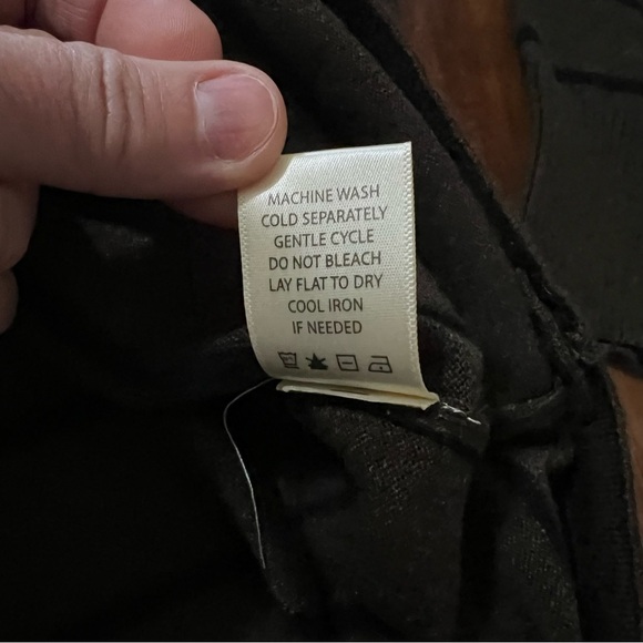 NWT Max Studio Drawstring Hem Pullover Sweater Olive Green Black Striped Small - Picture 7 of 8